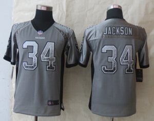 Youth 2014 New Nike Okaland Raiders #34 Jackson Grey Jerseys(Drift Fashion)