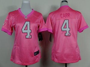 Nike women Oakland Raiders #4 Derek Carr pink jerseys