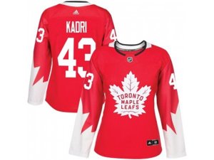 Women Toronto Maple Leafs #43 Nazem Kadri Red Alternate Stitched NHL Jersey