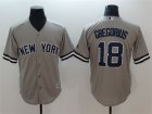Men New York Yankees #18 Didi Gregorius Gray Cool Base Jersey
