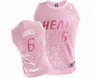 women nba Miami Heat #6 JAMES Pink