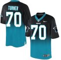 Nike Carolina Panthers #70 Trai Turner BlackBlue Men Stitched NFL Elite Fadeaway Fashion Jersey