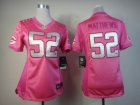 Nike Women Green Bay Packers #52 Clay Matthews Pink Jerseys[love s]