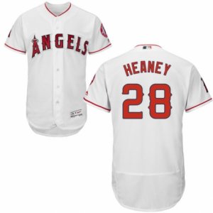 Men\'s Majestic Los Angeles Angels of Anaheim #28 Andrew Heaney White Flexbase Authentic Collection MLB Jersey