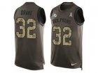 Nike Miami Dolphins #32 Kenyan Drake Limited Green Salute to Service Tank Top NFL Jersey
