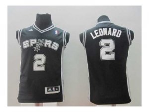 youth nba san antonio spurs #2 leonard black[revolution 30 swingman]