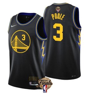 Warriors# 3 Jordan Poole Black 2022 NBA Finals Nike Swingman Jersey