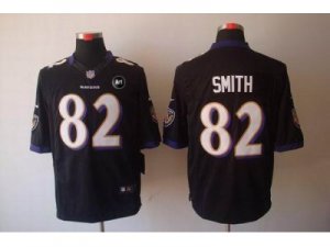 Nike Baltimore Ravens #82 Torrey Smith black jerseys[Limited Art Patch]