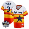 Astros #3 Jeremy Pena Multi Color Nike 2022 World Series Cool Base Jersey