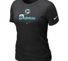 Women Miami Dolphins Black T-Shirt