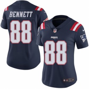 Women\'s Nike New England Patriots #88 Martellus Bennett Limited Navy Blue Rush NFL Jersey