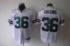nfl green bay packers #36 collins white