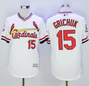 St.Louis Cardinals #15 Randal Grichuk White Flexbase Authentic Collection Cooperstown Stitched Baseball Jersey