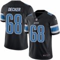 Mens Nike Detroit Lions #68 Taylor Decker Limited Black Rush NFL Jersey