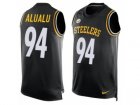 Mens Nike Pittsburgh Steelers #94 Tyson Alualu Limited Black Player Name & Number Tank Top NFL Jersey