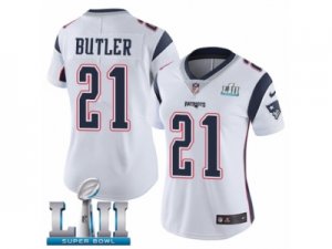 Women Nike New England Patriots #21 Malcolm Butler White Vapor Untouchable Limited Player Super Bowl LII NFL Jersey