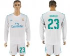 2017-18 Real Madrid 23 DANILO Home Long Sleeve Soccer Jersey