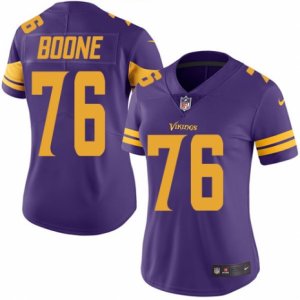 Women\'s Nike Minnesota Vikings #76 Alex Boone Limited Purple Rush NFL Jersey