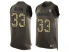Mens Nike Los Angeles Chargers #33 Tre Boston Limited Green Salute to Service Tank Top NFL Jersey