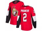 Men Adidas Ottawa Senators #2 Dion Phaneuf Red Home Authentic Stitched NHL Jersey