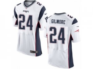 Mens Nike New England Patriots #24 Stephon Gilmore Elite White NFL Jersey