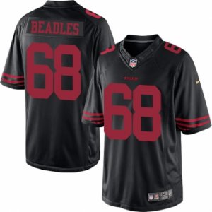 Mens Nike San Francisco 49ers #68 Zane Beadles Limited Black Alternate NFL Jersey