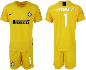 2018-19 Inter Milan 1 HANDANOVIC Yellow Goalkeeper Soccer Jersey