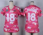 Nike Women denver broncos #18 peyton manning Salute to Service New Pink Camo jerseys