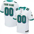 Mens Nike Miami Dolphins Customized Elite White NFL Jersey
