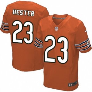 Mens Nike Chicago Bears #23 Devin Hester Elite Orange Alternate NFL Jersey