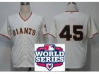 2012 world series mlb san francisco giants #45 runzler cream