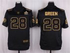 Nike Washington Redskins #28 Darrell Green Black Pro Line Gold Collection Jersey(Elite)