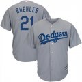 Dodgers #21 Walker Buehler Gray Cool Base Jersey