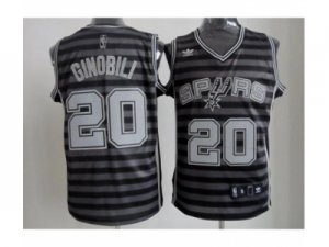 nba san antonio spurs #20 ginobili grey[black strip]