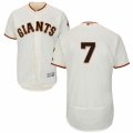 Mens Majestic San Francisco Giants #7 Gregor Blanco Cream Flexbase Authentic Collection MLB Jersey