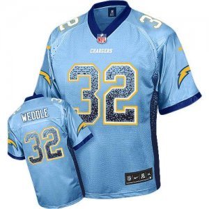 Nike San Diego Chargers #32 Eric Weddle Electric Blue Jersey(Elite Drift Fashion)