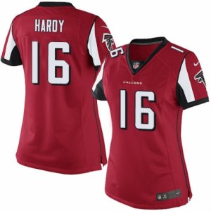 Women\'s Nike Atlanta Falcons #16 Justin Hardy Limited Red Team Color NFL Jersey