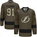 Tampa Bay Lightning #91 Steven Stamkos Green Salute to Service Stitched NHL Jersey