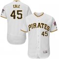 2016 Men Pittsburgh Pirates #45 Gerrit Cole Majestic white Authentic Collection Player Jersey