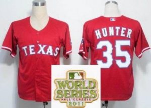 2011 world series mlb Texas Rangers #35 Tommy Hunter Red