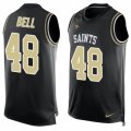 Mens Nike New Orleans Saints #48 Vonn Bell Limited Black Player Name & Number Tank Top NFL Jersey