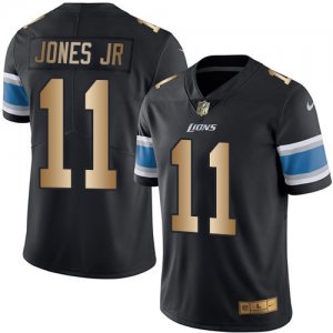 Nike Detroit Lions #11 Marvin Jones Jr Black Mens Stitched NFL Limited Gold Rush Jersey