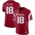 Arkansas Razorbacks 18 Jeremy Patton Red College Football Jersey