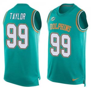 Nike Miami Dolphins #99 Jason Taylor Aqua Green Team Color Men Stitched NFL Limited Tank Top Jersey