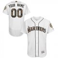 Seattle Mariners White Memorial Day Mens Customized Flexbase Jersey