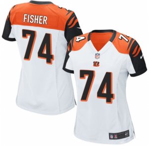 Womens Nike Cincinnati Bengals #74 Jake Fisher Game White NFL Jersey