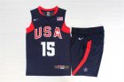 Team USA Basketball #15 Carmelo Anthony Navy Nike Stitched Jersey(With Shorts)