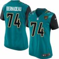 Womens Nike Jacksonville Jaguars #74 Mackenzy Bernadeau Limited Teal Green Team Color NFL Jersey