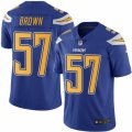 Mens Nike San Diego Chargers #57 Jatavis Brown Limited Electric Blue Rush NFL Jersey