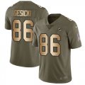 Nike Dolphins #86 Mike Gesicki Olive Gold Salute To Service Limited Jersey